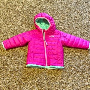 Infant Northface Reversible Swirl Hooded Jacket